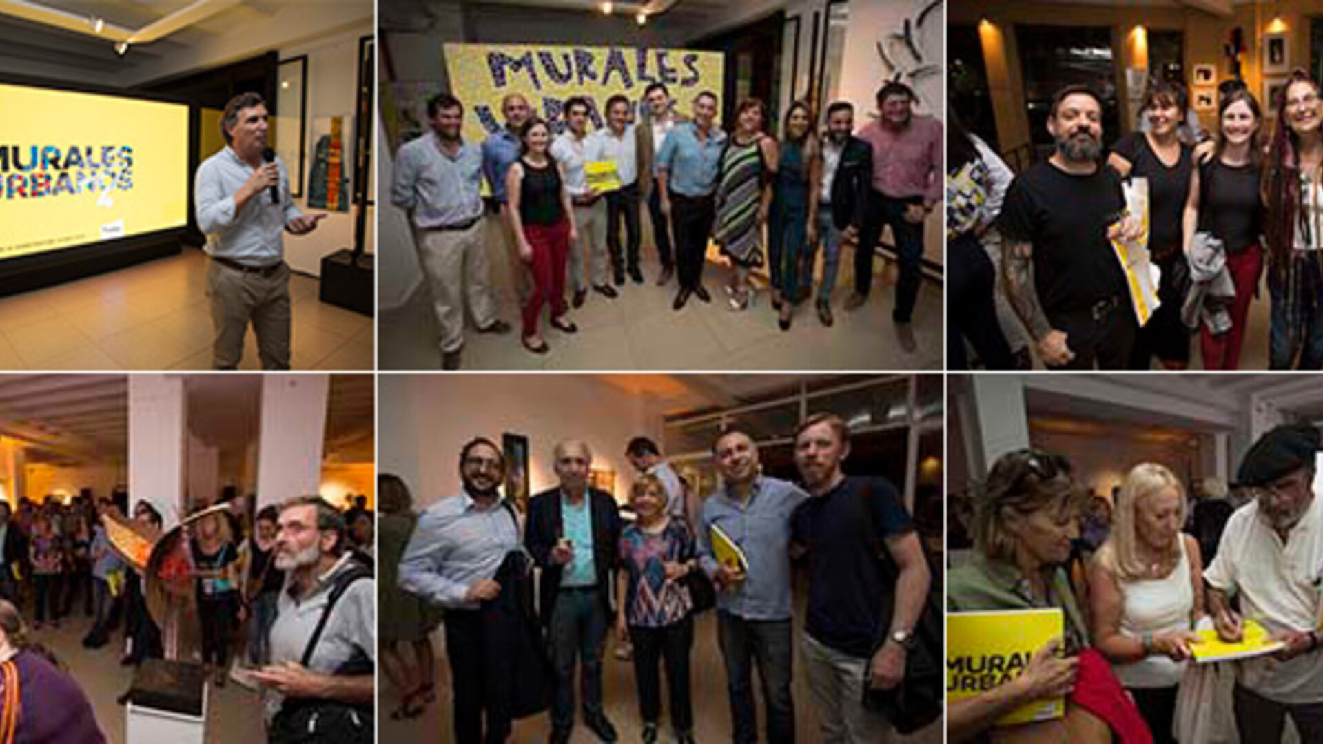 Collage de fotos del evento de presentación del libro "Murales Urbanos 4" Collage de fotos del evento de presentación del libro "Murales Urbanos 4"
