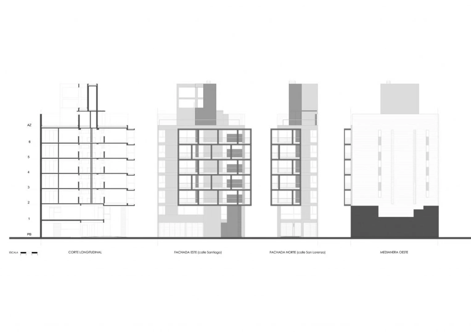 edificio de vigas en voladizo