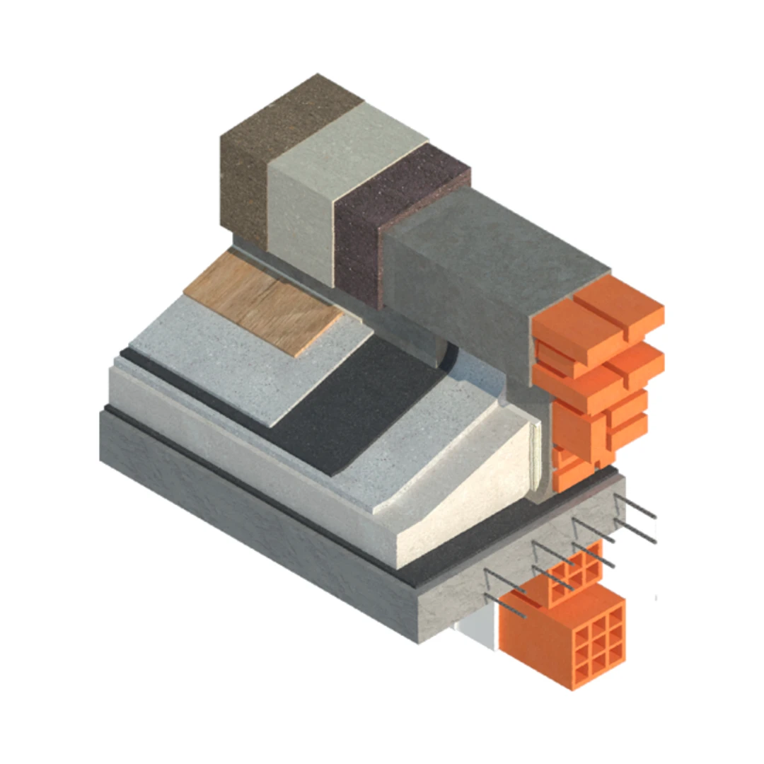 Archivos BIM Encuentro de muro exterior con cubierta 